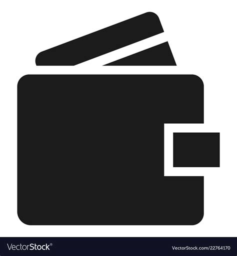 Money wallet icon simple style Royalty Free Vector Image