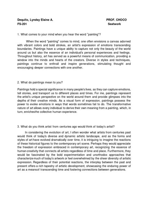 Art App Pdf Paintings Aesthetics