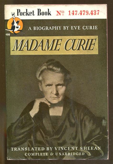 Madame Curie By Curie Eve VG Paperback 1946 1st Printing Dearly