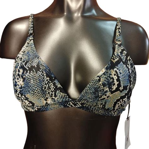 Shade Shore Women S Snake Print Triangle Bikini Depop