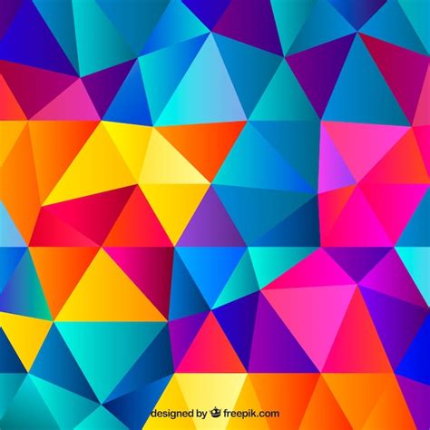 Fondo Colorido Con Figuras Geom Tricas Vector Gratis