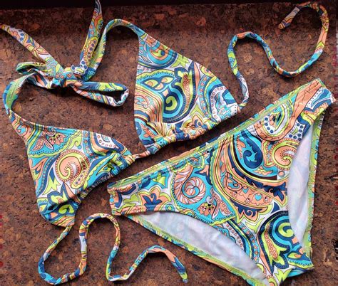 One Zero Two Retro UV Active Bikini Set Women S Fashion Swimwear Bikinis Swimsuits On Carousell