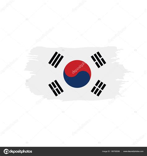 South Korean Flag Vector Illustration Stock Vector By ©artbutenkov