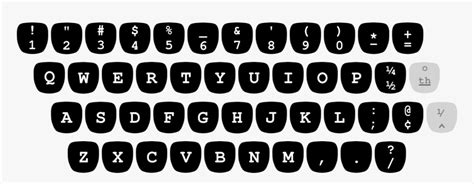 English Typewriter Keyboard Layout, HD Png Download - kindpng