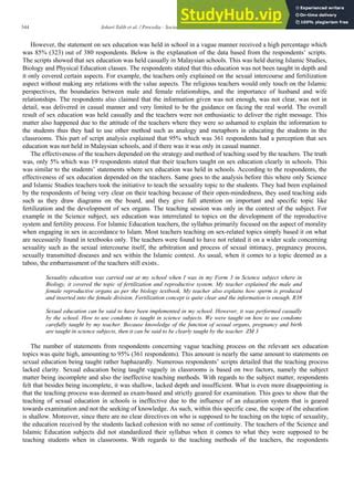 Analysis On Sex Education In Schools Across Malaysia Pdf