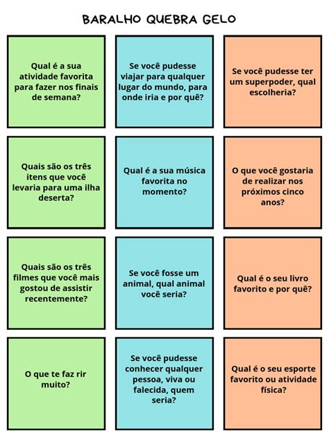 Quebra Gelo De Perguntas - Perguntas para Quebra-Gelo Criativas | PDF