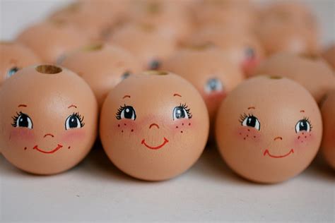 Wooden Doll Heads With Painted Faces At Zoe Walker Blog