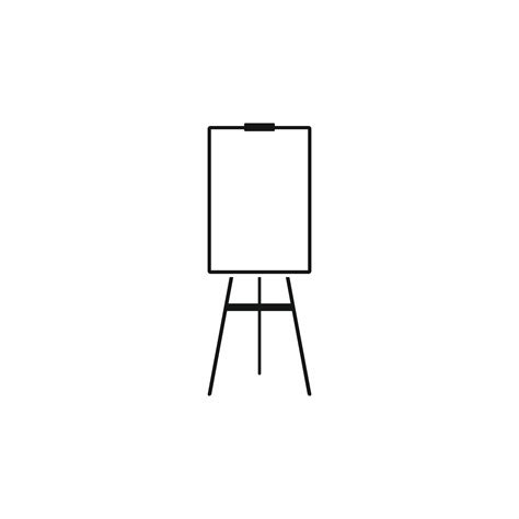 Blank flip chart icon, simple style 14167955 Vector Art at Vecteezy