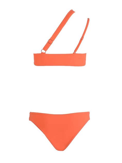 Famous Shoes Set Bikini Με Έναν Ώμο Brazil Πορτοκαλί CP202105 ORANGE