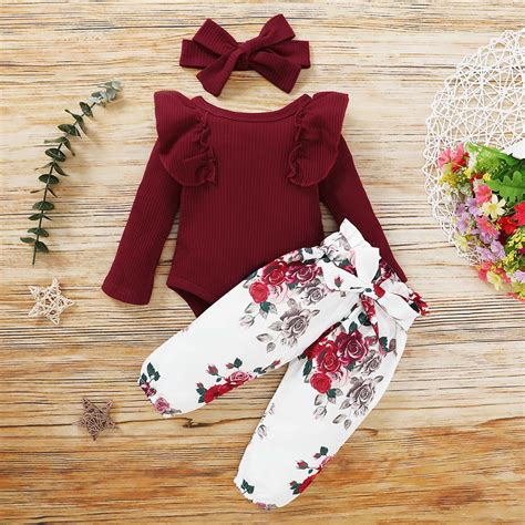 Augper Baby Girl Clothes Long Sleeve Fall Winter Clearance Newborn Baby ...