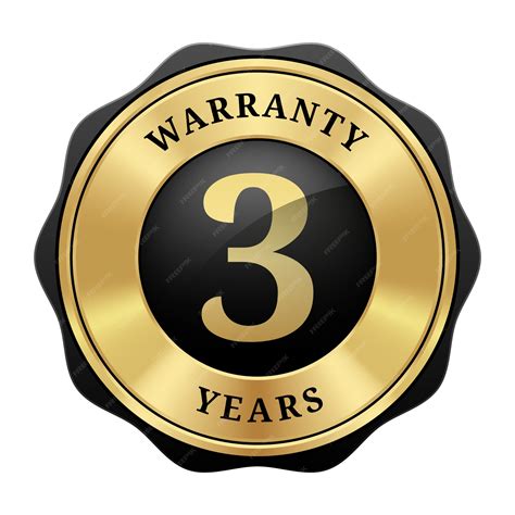 Premium Vector 3 Years Warranty Badge Black And Gold Glossy Metallic Luxury Vintage Logo