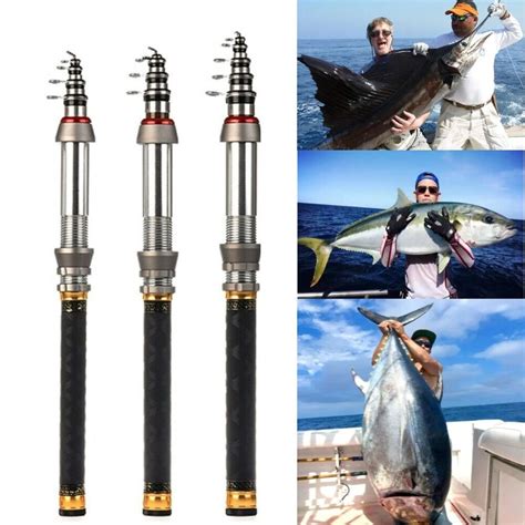 Winter Ice Fishing Rod Reel Pole Combo Carbon Fiber Telescopic Lures