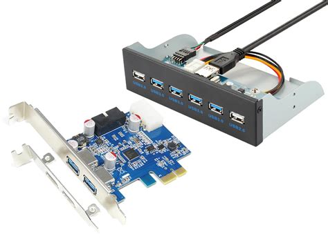 Carte PCI E Vers USB 3 0 Panneau Avant 5 25 Pouces 20 Broches Vers 4