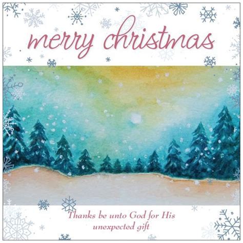 Snowy Christmas Scene Holiday Card Merry Christmas Etsy