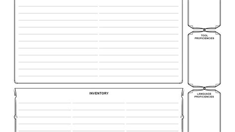 Printable Blank Dnd Character Sheets 5e Back Printable Free Templates