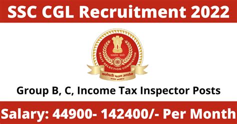 SSC CGL Recruitment 2022 Apply Online For Group B C Ssc Nic In