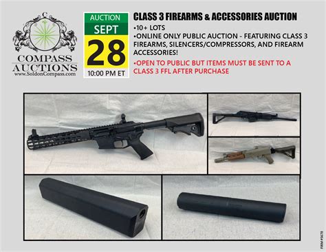 Class 3 Firearms and Accessories Auction | Compass Auctions and Real Estate