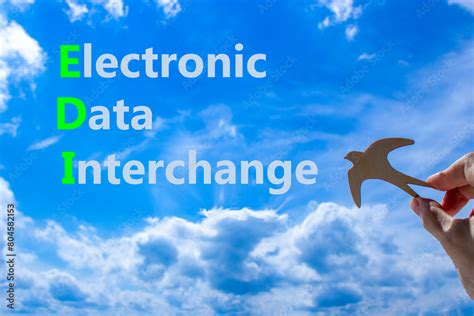 edi electronic data interchange symbol concept words edi electronic