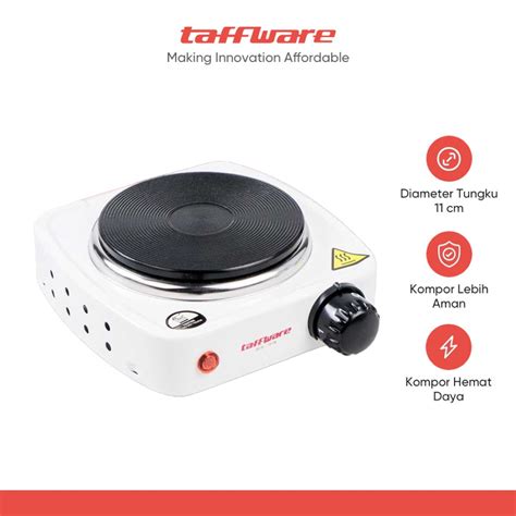 Jual Kompor Listrik Mini Hot Plate Cooking W Kompor Induksi Masak Taffware Shopee