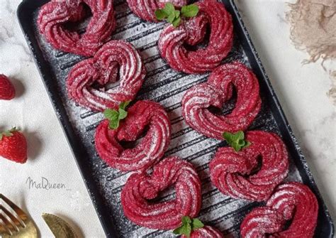 Resep Red Velvet Love Churros Oleh Mama Queen Cookpad