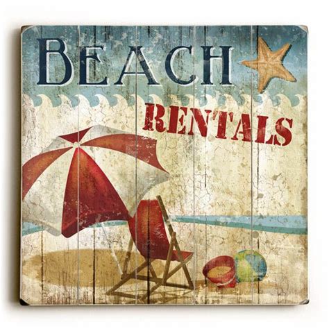 Beach Rentals Vintage Sign Vintage Beach Signs Beach Rentals