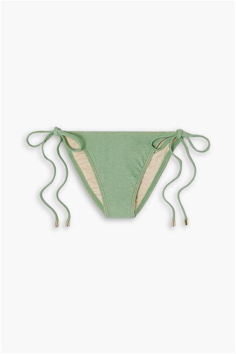 PEONY SWIMWEAR Glisten Metallic Bikini Briefs THE OUTNET