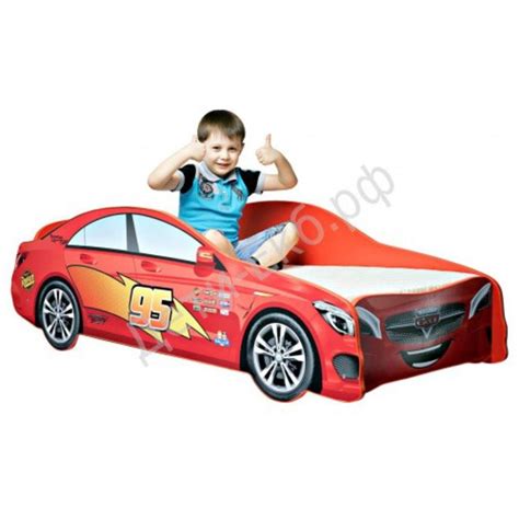 Кровать-машина Молния Маквин с оригинальным дизайном купить в ...