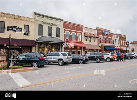Downtown Bentonville Arkansas During The Winter Stock Photo Alamy