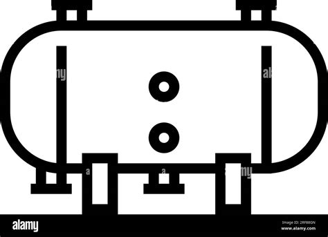 Pressure Vessel Engineer Line Icon Vector Illustration Stock Vector