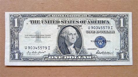 1 US Dollar Silver Certificate Banknote (One US Dollar / 1935F ...