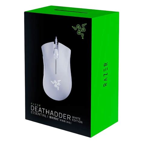 Razer DeathAdder Essential Ergonomic Wired Gaming Mouse - White Edition ...