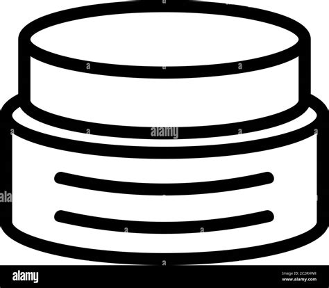 Anti Cellulite Cream Container Icon Vector Outline Illustration Stock
