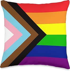 Amazon LGBTQ Progress Flag Pillow Gay Pride Throw Pillow LGBT Throw Pillow Home Kitchen