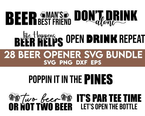 Bottle Opener Svg Bundle Beer Svg Bundle Beer Quotes Svg Designs