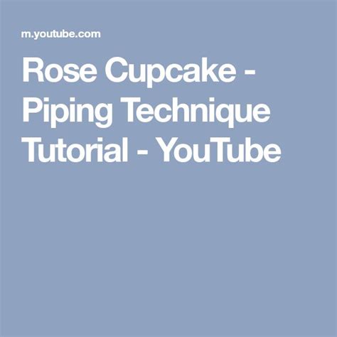 Rose Cupcake Piping Technique Tutorial Youtube Cupcakes Piping
