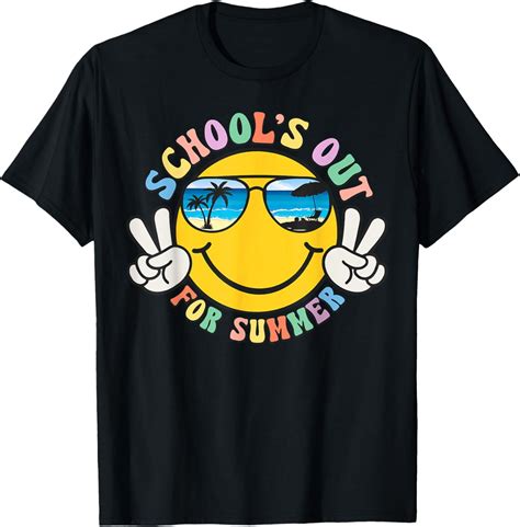 Hot Trending T Shirt With Schools Out For Summer Smile Teacher Last Day Of School Walmart