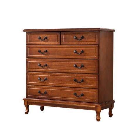 Traditional Style Narrow Lingerie Chest With Self Close Drawers Made From Wood Dark Coffee 63