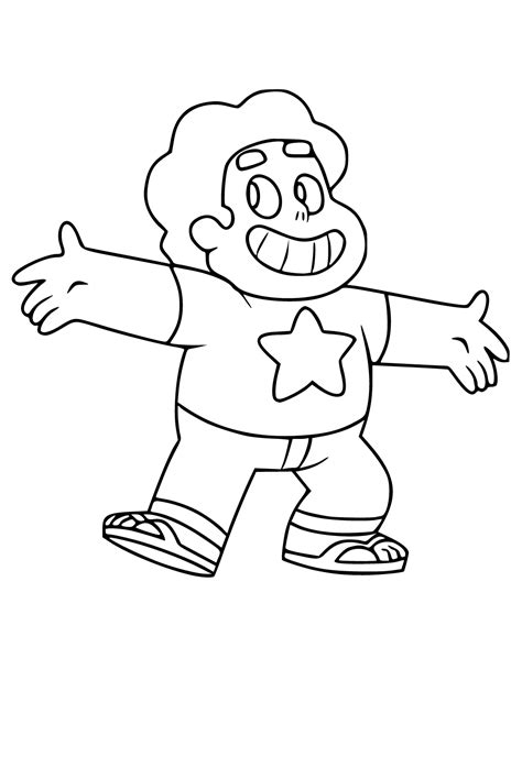Brezplačna Natisljiva Steven Universe Nasmehni Se Pobarvanka List In