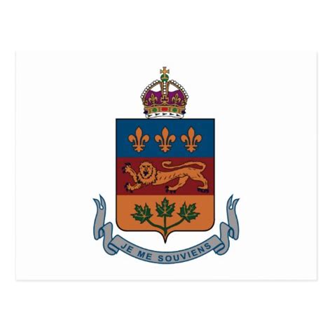 Quebec Coat Of Arms Alternative Postcard Zazzle