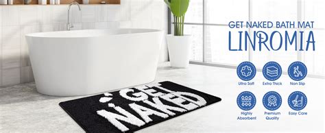 Amazon Linromia Boho Bathroom Rug Get Naked Bath Mat Small Black Bath Mat Absorbent