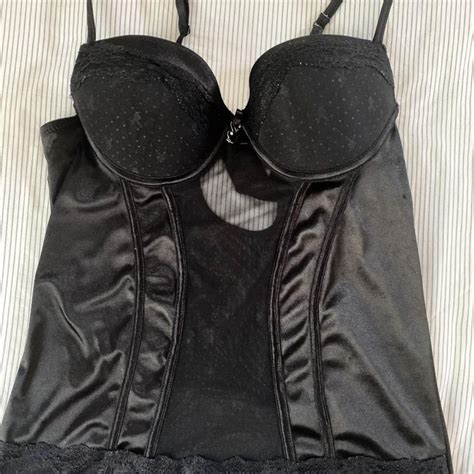 LARGE PLAYBOY LINGERIE CORSET VINTAGE SHEER Depop