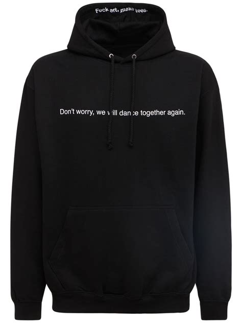 Famt Fuck Art Make Tees Sudadera de algodón con estampado y capucha