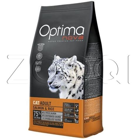 Корм Optima Nova Cat Adult Salmon Rice для кошек (лосось, рис, рыба ...