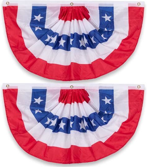 Anjor 1 5x3fts Patriotic Bunting American Pleated Fan