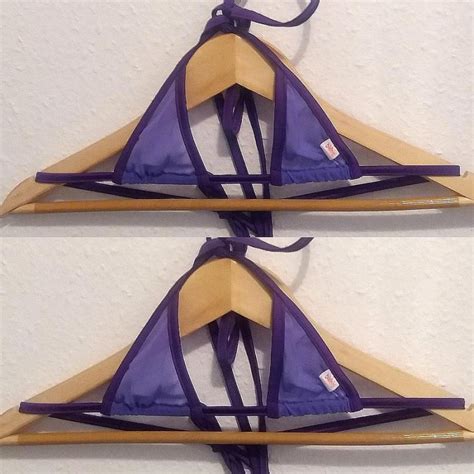 Bikinini MB Micro Bikini Top Mesh XS Lila Orange Oder Rot