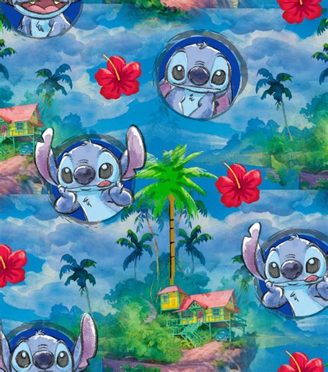 disney lilo  stitch cotton fabric  hawaiian nights lilo