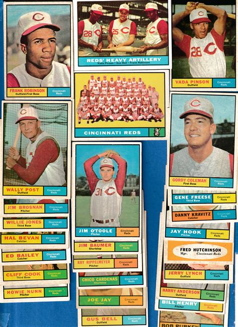 1961 Topps Reds Near Complete Team Set 2428 Cards