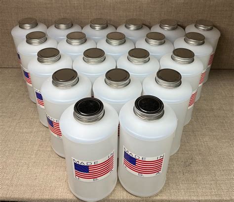 20 Empty White Quart Bottles And Lids Fits Pro Undercoating And Standard