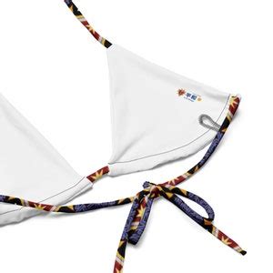 Eco Rainbow String Bikini Friendly Rave Festival Trippy Eye Design Etsy