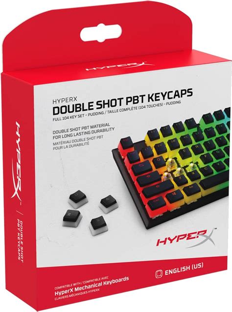 HyperX Pudding Keycaps Spanish Latam, Complete Set of ABS Pudding ...